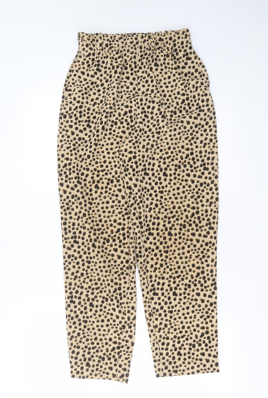 Womens UK Size 4 Monki Regular Fit Brown Trousers