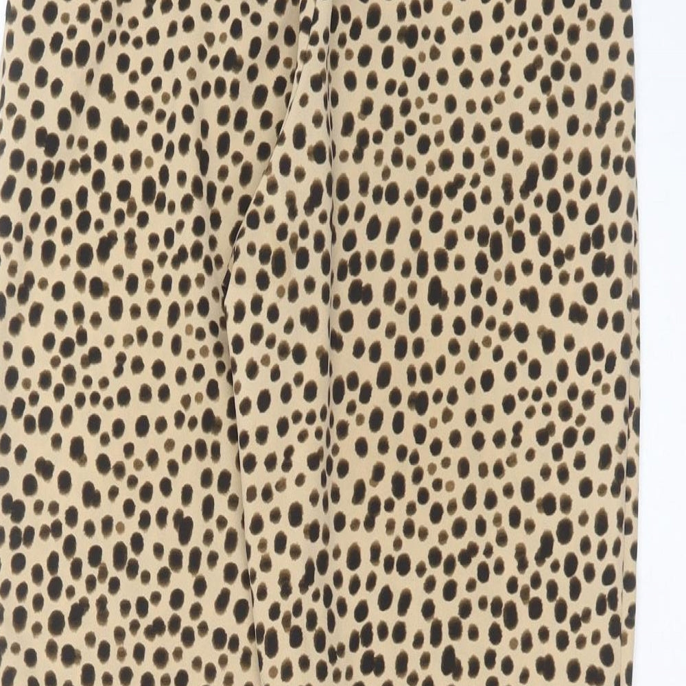 Womens UK Size 4 Monki Regular Fit Brown Trousers