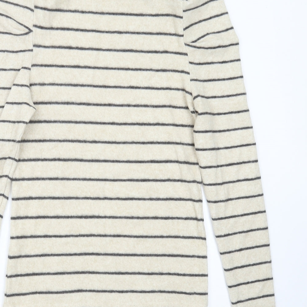 Womens UK Size 8 Papaya Beige Pullover Jumper