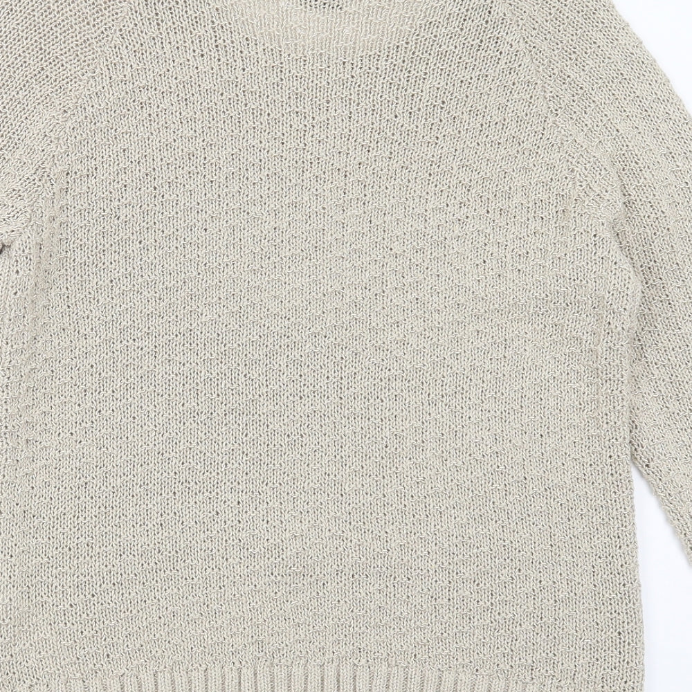 Womens UK Size 12 Marks and Spencer Beige Pullover Jumper