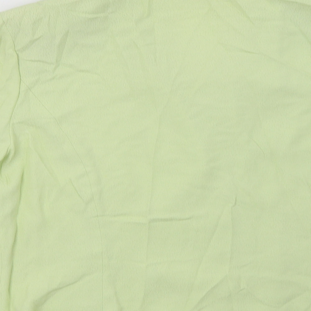 Womens UK Size 14 Country Casuals Green Basic Button-Up