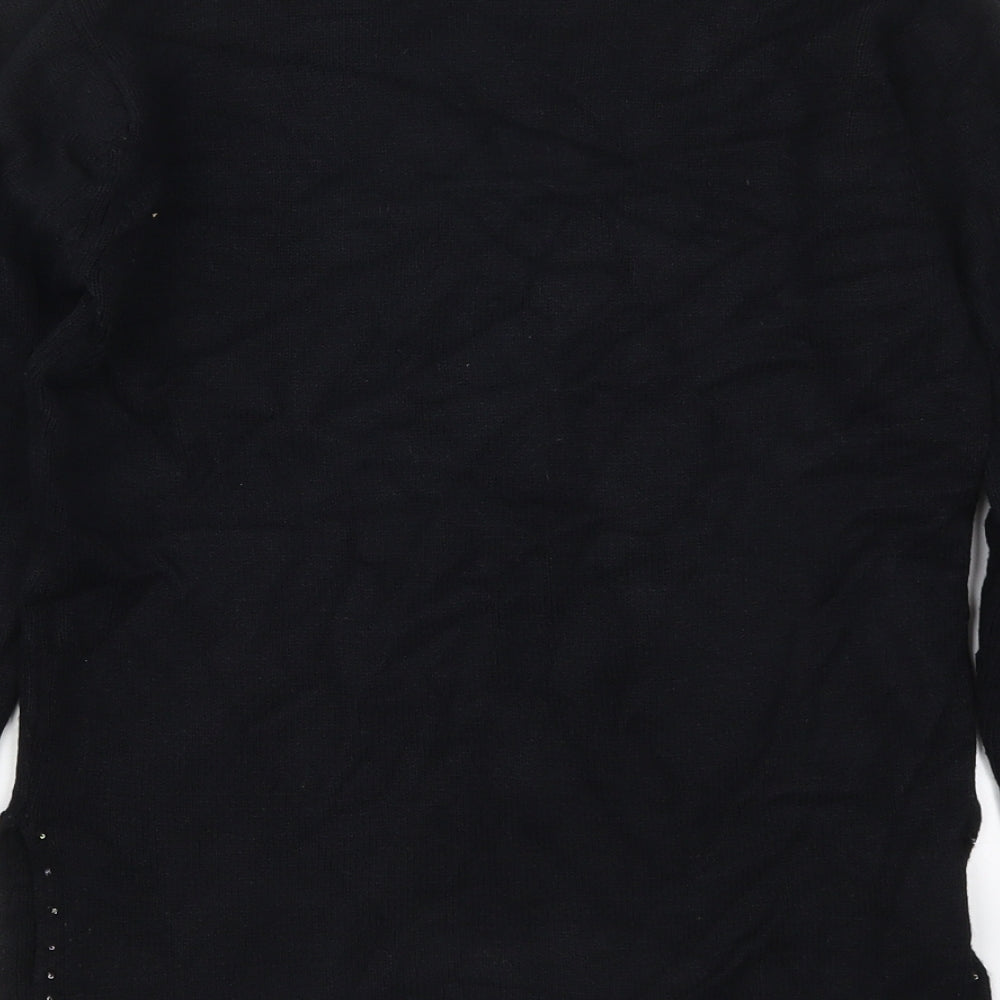 Womens UK Size S Off Shoot Black Pullover Jumper