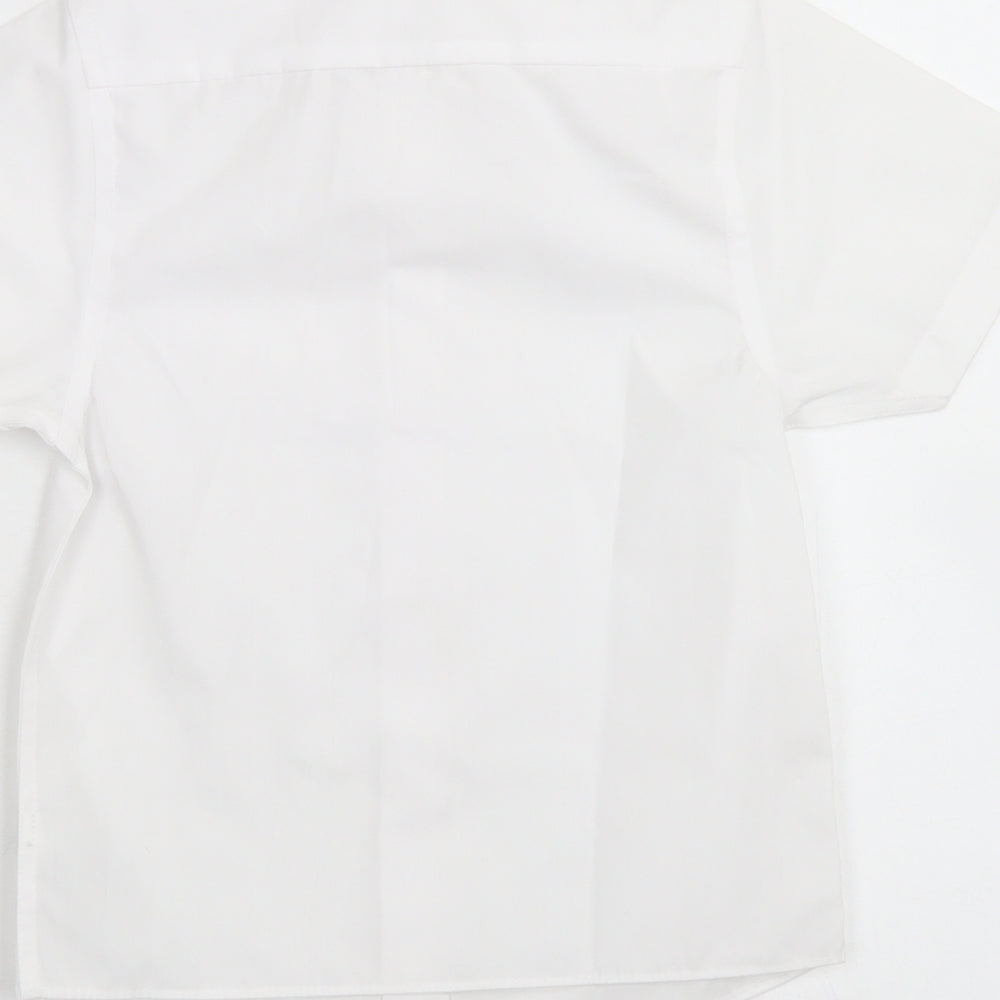 BHS Boys White Cotton Basic Button-Up Size 4 Years Collared Button - School Wear