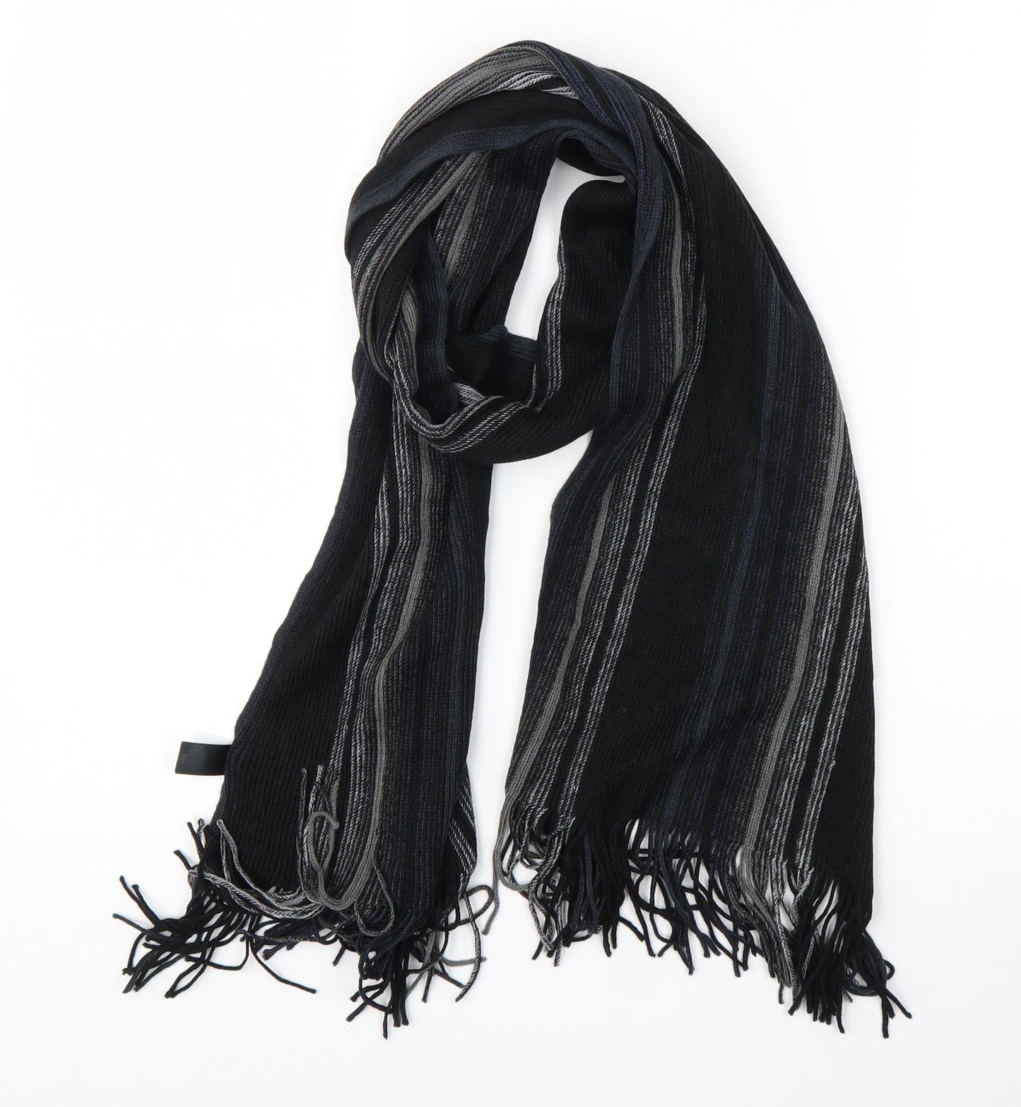 Primark Mens Blue Striped Acrylic Scarf One Size