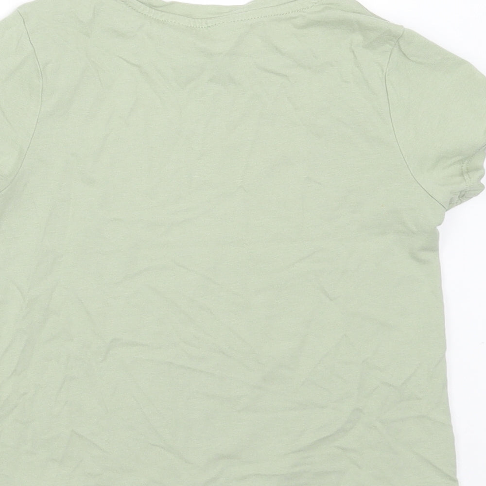 Primark Boys Green Cotton Basic T-Shirt Size 9-10 Years Round Neck - Believe in yourself