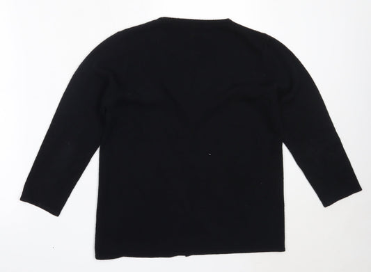 Womens UK Size L Select Black Cardigan Jumper