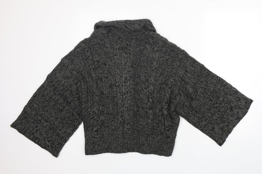 Womens UK Size L Internacionale Grey Cardigan Jumper
