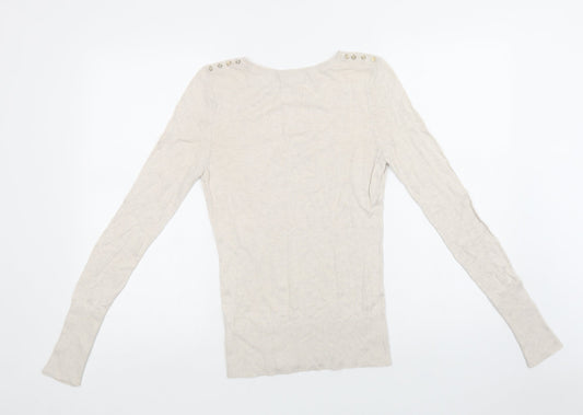 Womens UK Size S H&M Beige Pullover Jumper