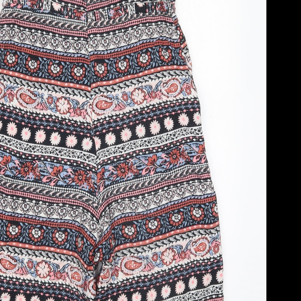 New Look Womens Multicoloured Geometric Viscose Jumpsuit One-Piece Size 4 L13 in Zip