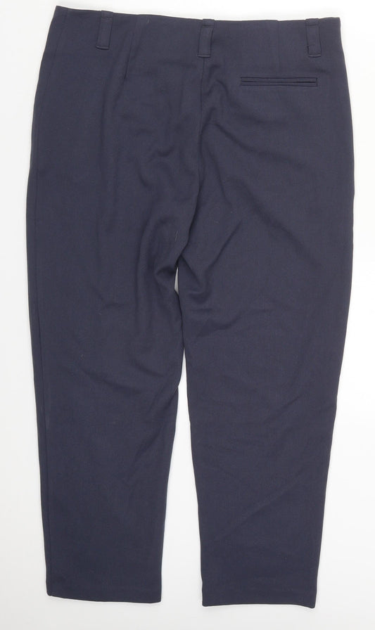Womens UK Size 10 Preworn Regular Fit Blue Trousers