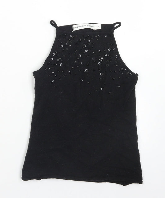 Womens UK Size S Fenn Wright Manson Grey Cropped Tank
