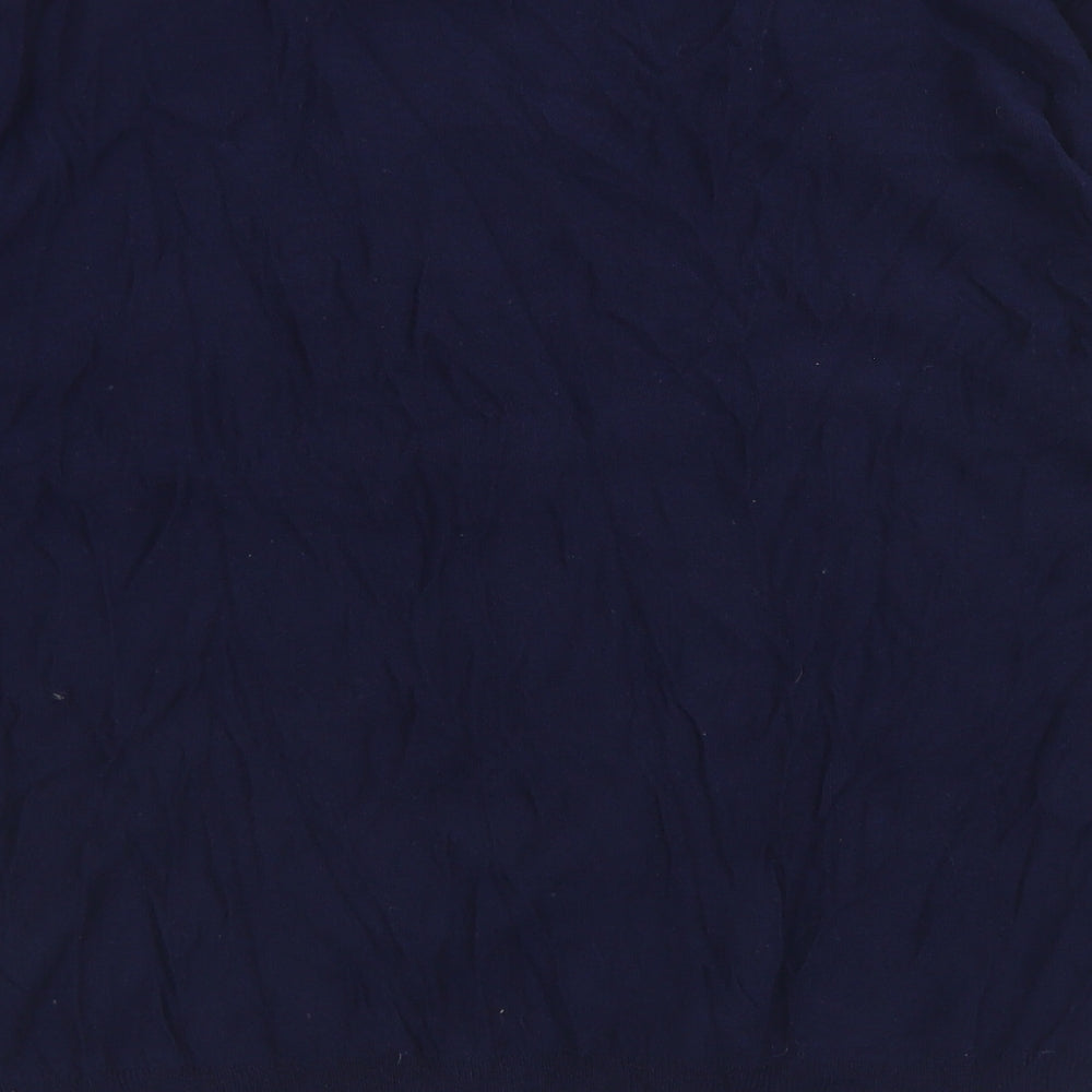 F&F Womens Blue V-Neck Polyester Pullover Jumper Size 18