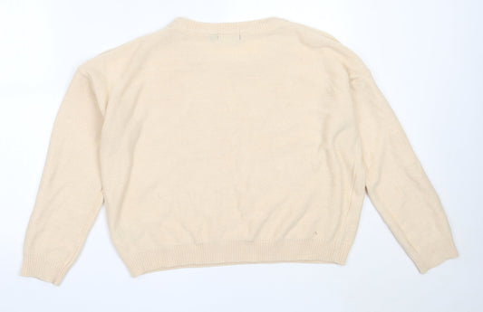 Womens UK Size L Brave Soul Beige Pullover Jumper