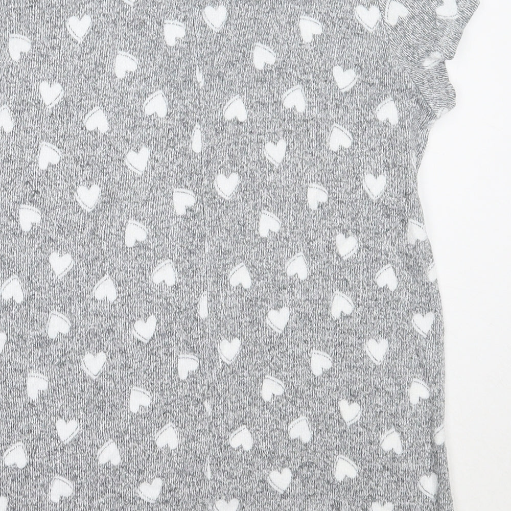 TU Womens Grey Viscose Basic T-Shirt Size 12 Round Neck