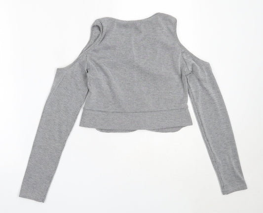 Womens UK Size 14 Miss Selfridge Grey Pullover Jumper