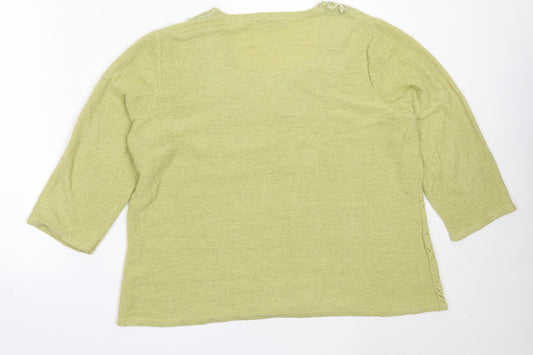 Womens UK Size L Bonmarché Green Pullover Jumper