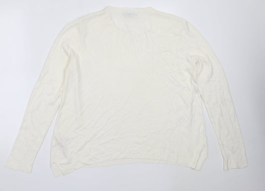 Womens UK Size 16 Marks and Spencer Ivory Pullover Jumper