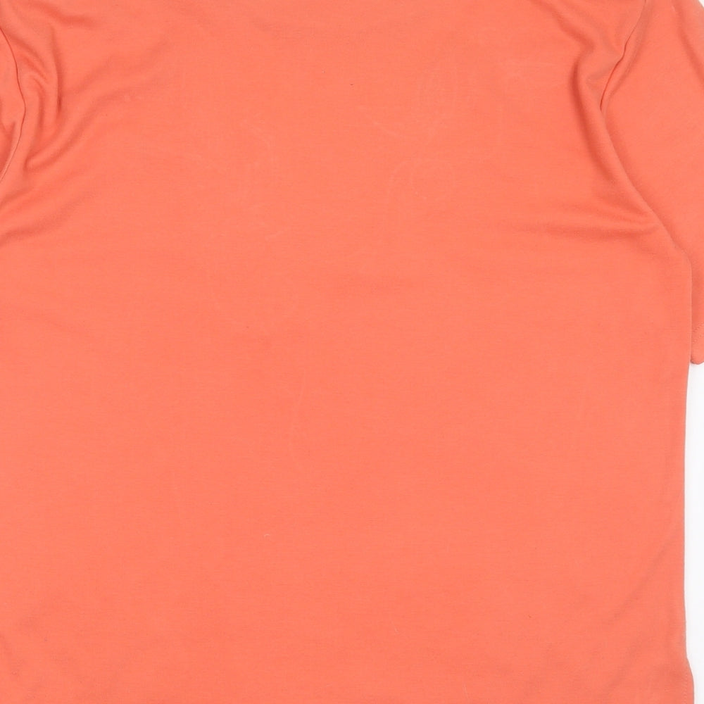 Womens UK Size L Poppy Orange Basic T-Shirt