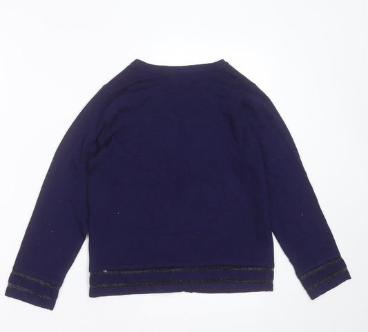 Womens UK Size 10 Papaya Blue Cardigan Jumper