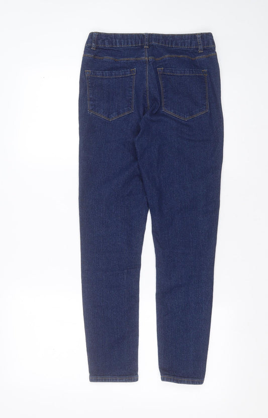Back view of DENIM 365 women’s blue cotton skinny jeans, size UK 10, 26-inch leg extra-slim