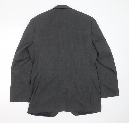 George Mens Grey Polyester Jacket Suit Jacket Size 38