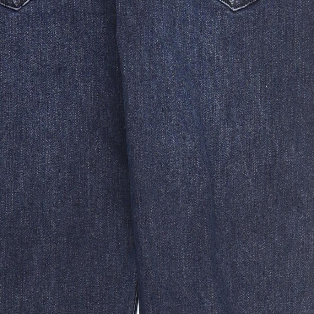 George Womens Blue Cotton Straight Jeans Size 42 in L21 in Regular Zip