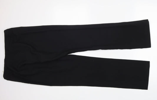 Dorothy Perkins Womens Black Polyester Trousers Size 10 L30 in Regular Zip - work formal office