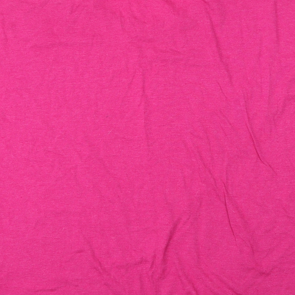Avon Womens Pink Cotton Basic T-Shirt Size 14 Round Neck