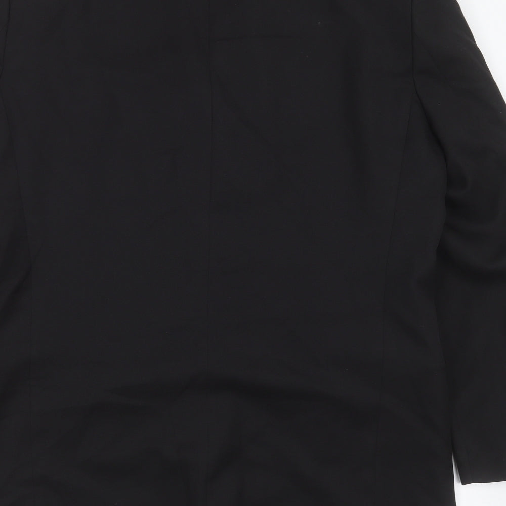 Mens UK Size 40 Charlton Gray Regular Black Suit Jacket