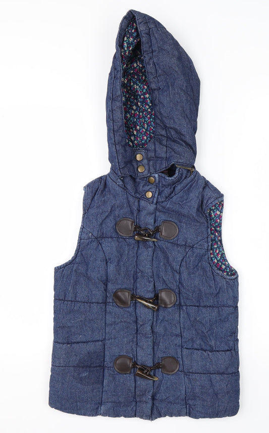 New Look Womens Blue Gilet Coat Size 8