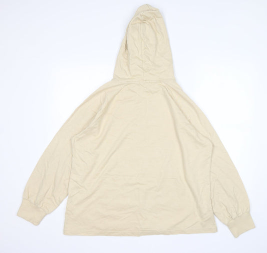 Boohoo Womens Beige Polyester Pullover Hoodie Size S