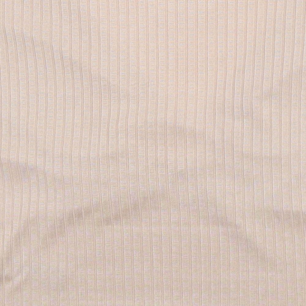 Womens UK Size 12 Miss Selfridge Pink Cropped T-Shirt