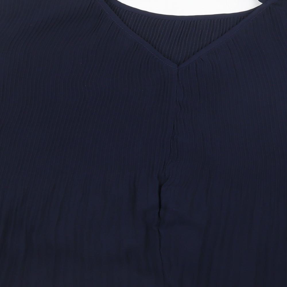Womens UK Size M ICHI Blue Basic Blouse