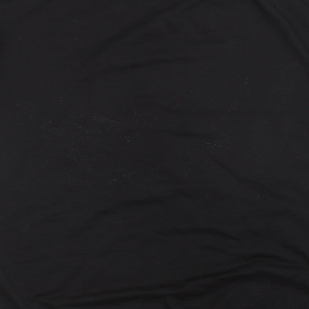 SheIn Womens Black Polyester Tunic Blouse Size L Round Neck