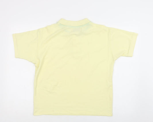 Hutson Harbour Mens Yellow Polo Size S Collared Button
