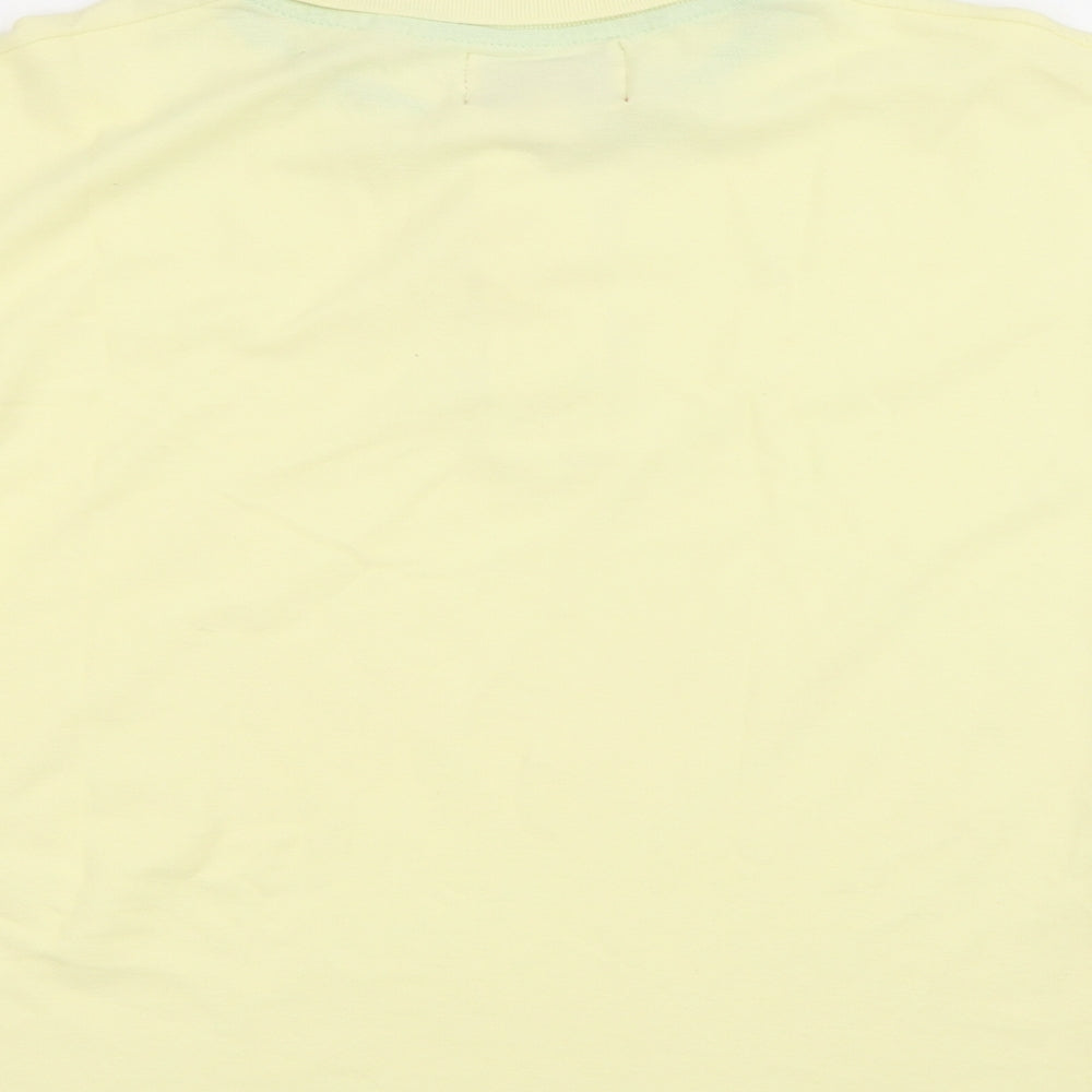 Hutson Harbour Mens Yellow Polo Size S Collared Button