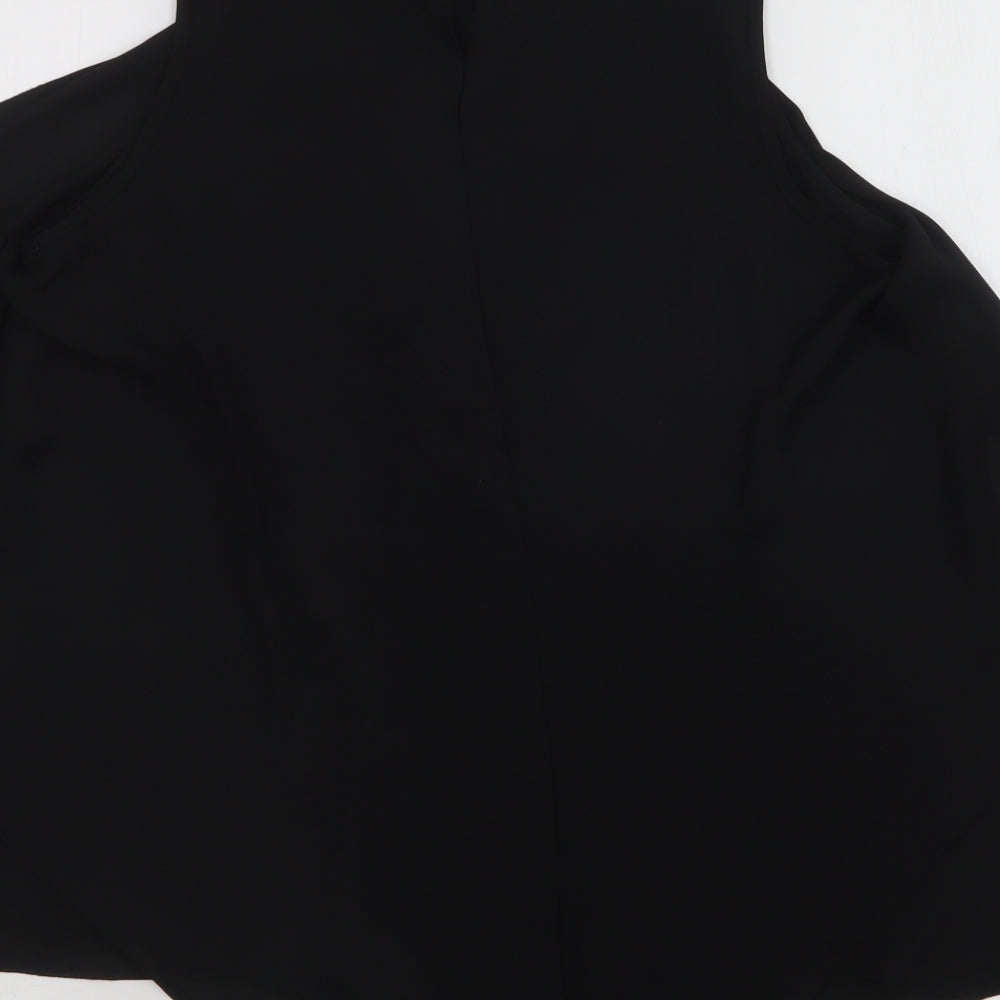 Womens UK Size 10 River Island Black Basic Blouse