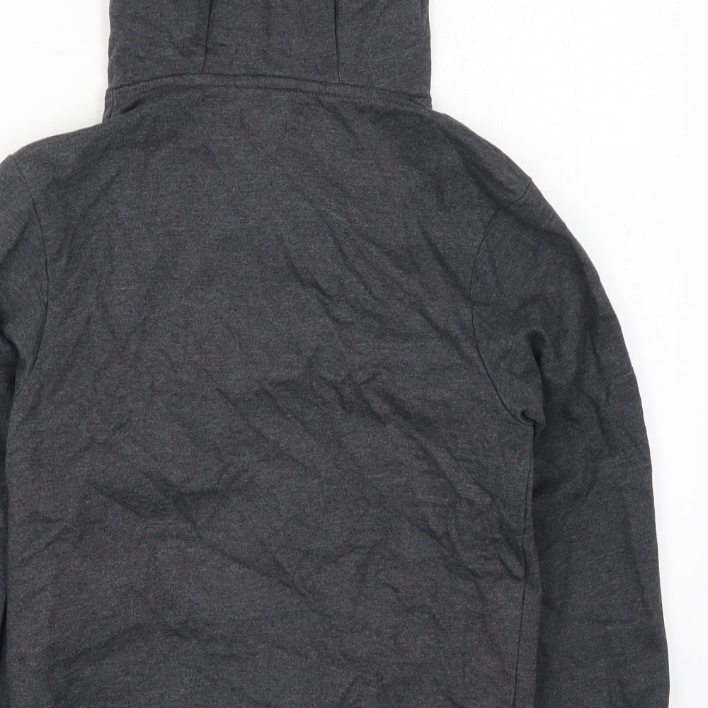 Studio Boys Grey Cotton Full Zip Hoodie Size 10-11 Years Zip - Online Offline Connect