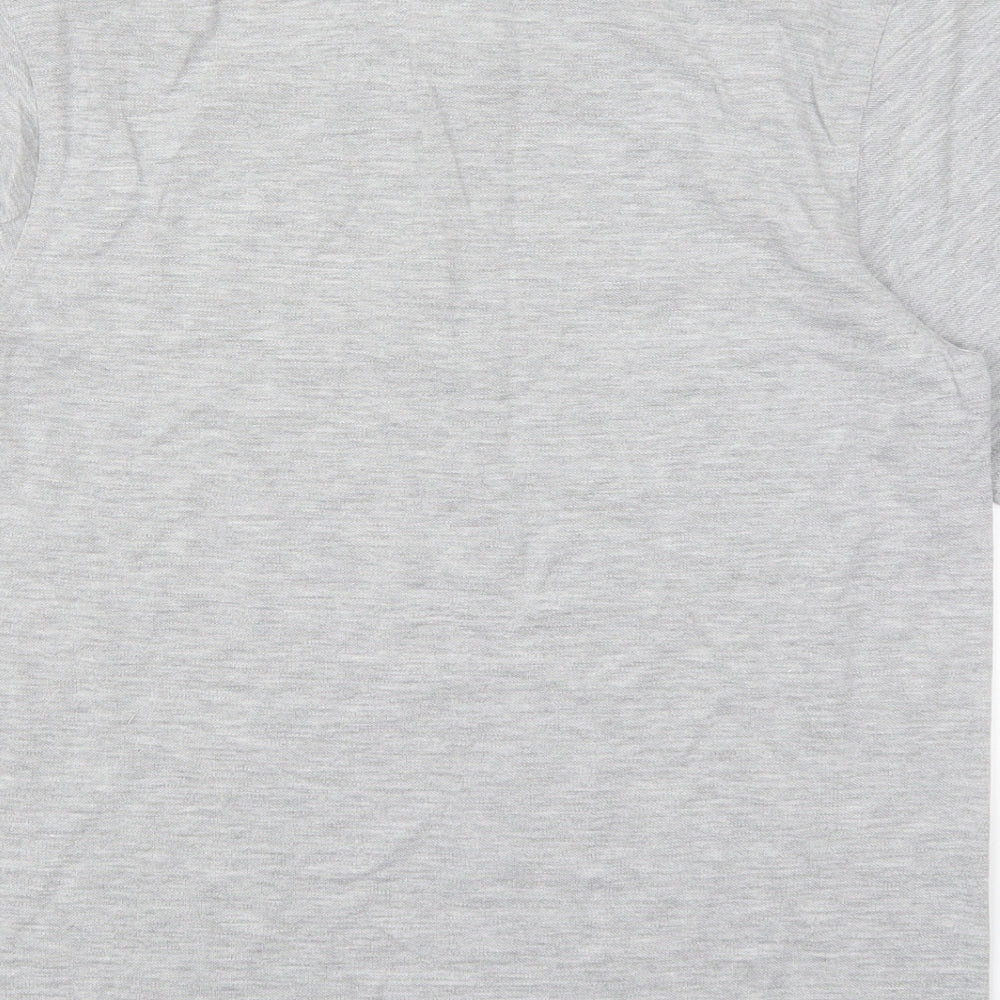 Uneek Mens Grey Polyester Polo Size S Collared Pullover