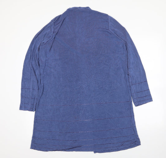 Preworn Womens Blue V-Neck Viscose Cardigan Jumper Size XL