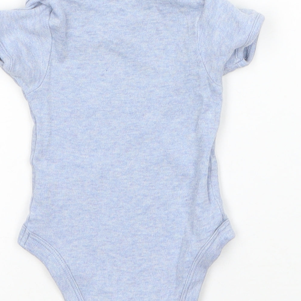 George Baby Blue Cotton Babygrow One-Piece Size 3-6 Months Snap