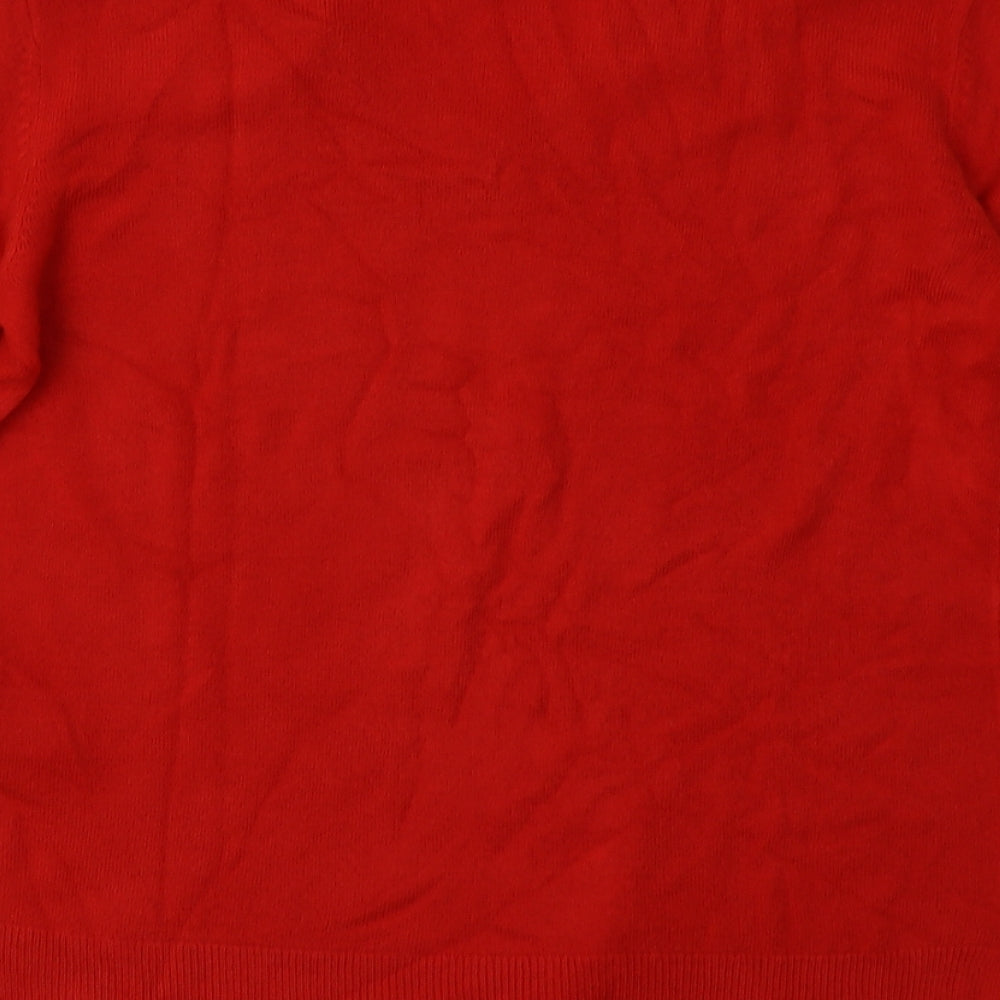 Womens UK Size 12 Marks and Spencer Red Pullover Sweatshirt