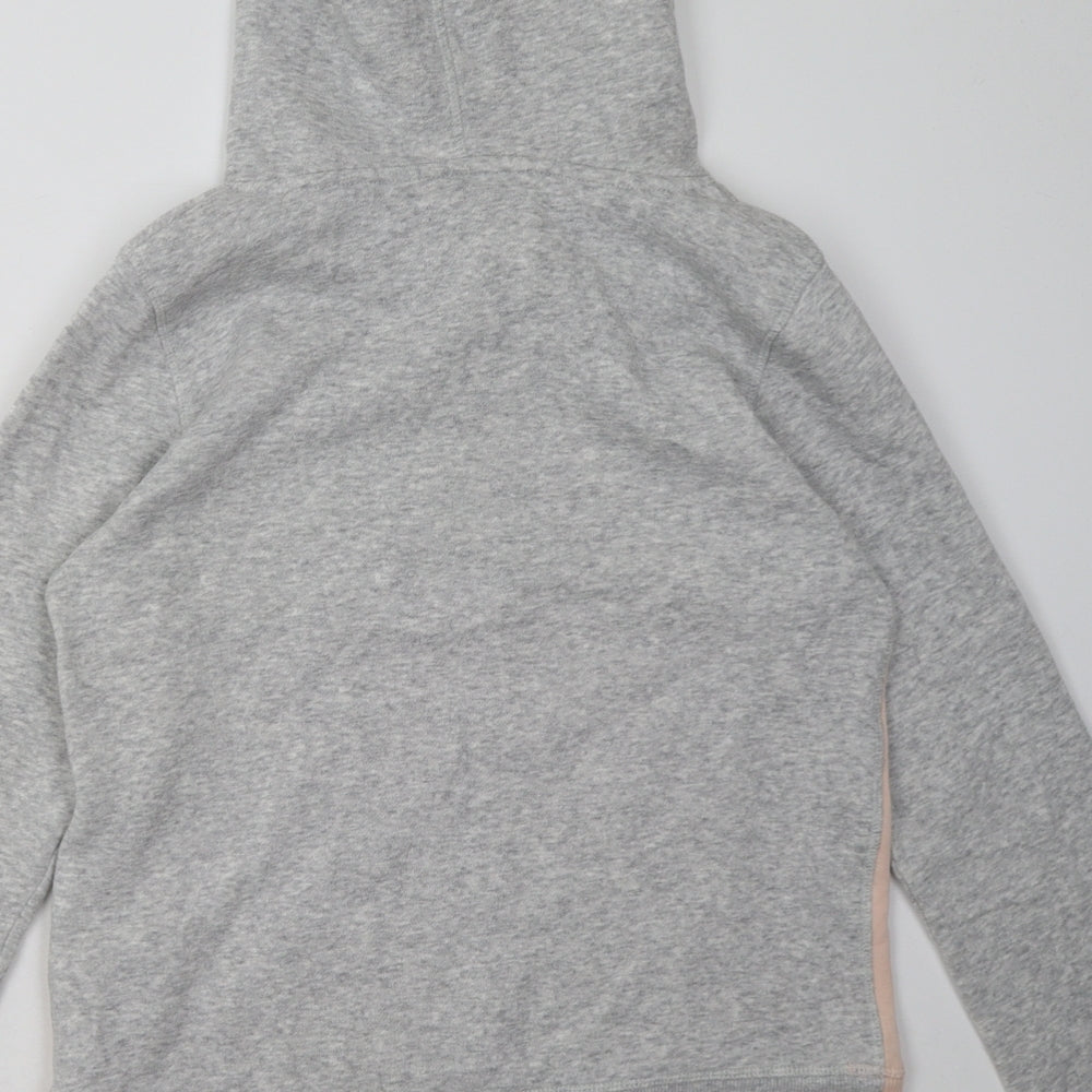 H&M Girls Grey Plaid Cotton Pullover Hoodie Size 14 Years Pullover - New York