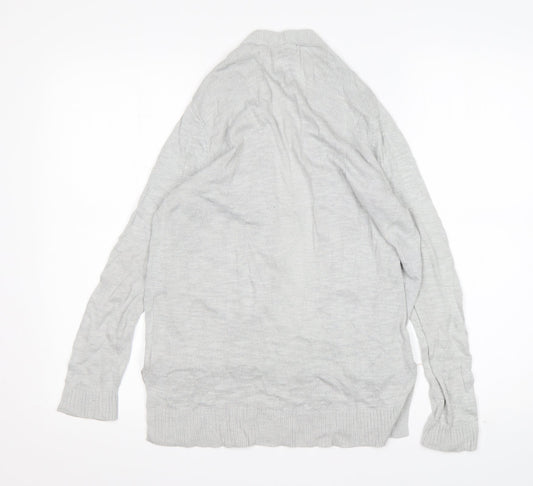 Gap Womens Grey V-Neck Cotton Cardigan Jumper Size S