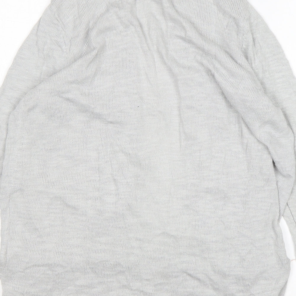 Gap Womens Grey V-Neck Cotton Cardigan Jumper Size S