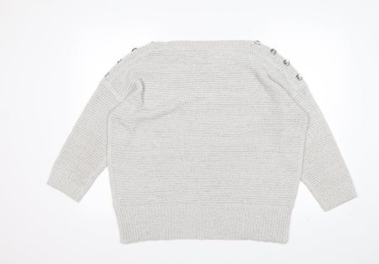 Womens UK Size M Wallis Grey Pullover Jumper