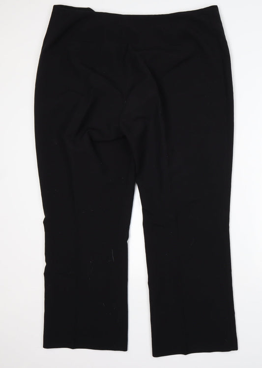 Womens UK Size 18 Debenhams Regular Fit Black Trousers