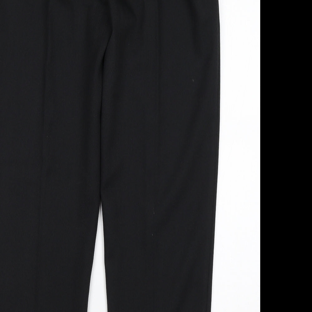 Womens UK Size 16 Preworn Regular Fit Black Trousers