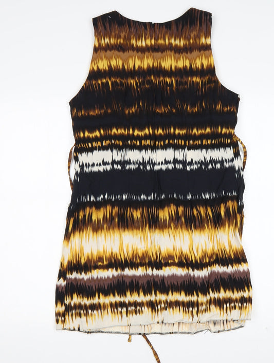 Dorothy Perkins Womens Multicoloured Viscose Tank Dress Size 12 Round Neck