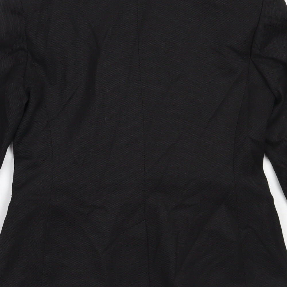 NEXT Womens Black Polyester Jacket Blazer Size 6